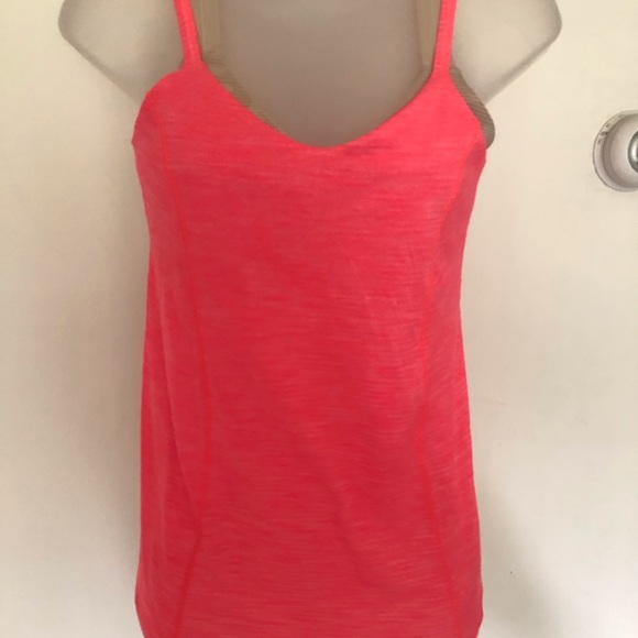 EUC! LULEMON CORAL AND BEIGE STRAPPY TANK TOP - Picture 5 of 6
